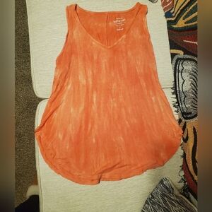 Torrid, Size 0, Coral And White Sleeveless Top